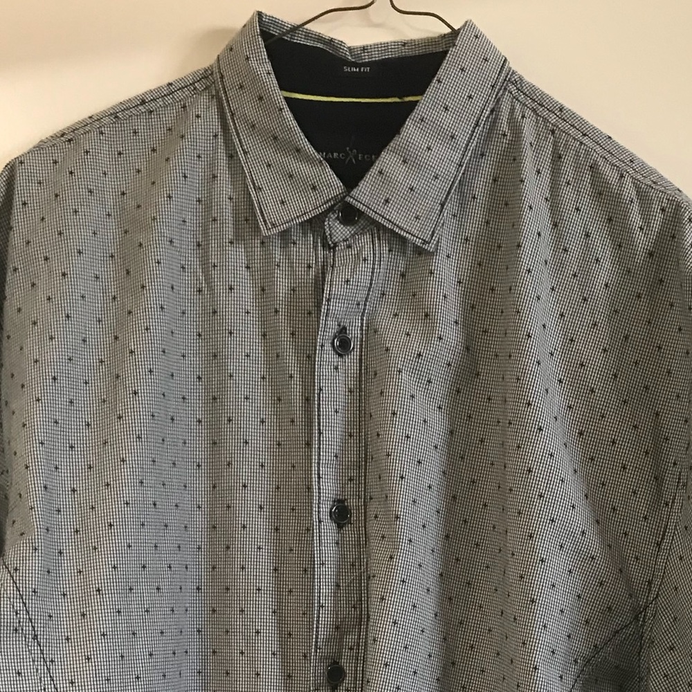 MARC ECKO MENS SLIM FIT XL BUTTON DOWN SHORT SLEEV
